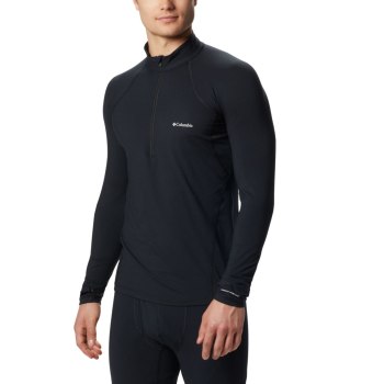 Columbia Midweight Stretch Long Sleeve Baselayer Half Zip, Sudaderas Negros Para Hombre | 319467-RXK